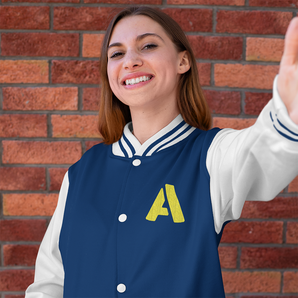 AIFS College Jacke - blau - Logo gelb