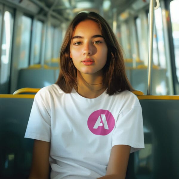 AIFS Shirt - White - Logo Pink